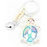 MUCOOS Turtle Keychain for Women Holographic Shell Keycharm Laser Iridescent Keyring Cute Turtle Bag Charms