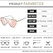 Joopin Cateye Sunglasses for Women, Metal Frame Flat Lens Womens Sunglasses Polarized (Gold Frame Pink Mirrored Lens)