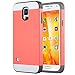 ULAK Galaxy S5 Case, Knox Armor Slim Dual Layer Hybrid PC TPU Protective Case Grip Cover for Samsung Galaxy S5 / Galaxy SV/Galaxy S V/Galaxy i9600 Coral Pink/Gray
