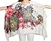 iNewbetter Women's Chiffon Caftan Poncho Tunic Top Cover up One Size Scarf Top (White)