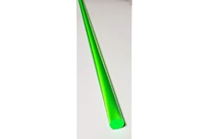 BEST ACRYLICS 1Pc 1/2" x 36" Long Clear Green Fluorescent Translucent Acrylic Plexiglass Round Rod - 12.7mm - .50" Diameter Bar