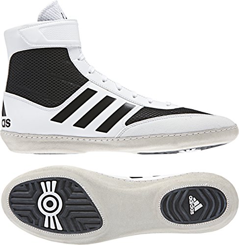adidas Combat Speed 5 Men's Wrestling Shoes, White/Black, Size 16