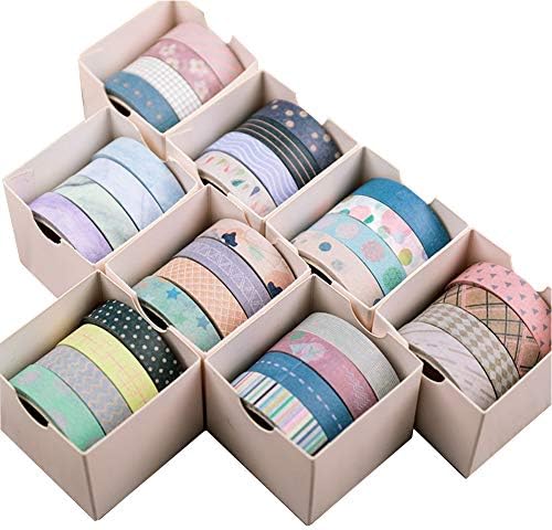 Pveath Washi Tape Rolls Set, 40 pcs 10mm x 3 Meter Hand-Picked Decorative Craft Supply Tapes for Scrapbooking Gift-Wrapping DIY
