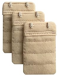 Chanie Extensor de sujetador con 2 ganchos, suave, cómodo, para dama, paquete de 3, 2.4 x 1.5 in