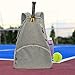 LISH Men's Court Advantage Tennis Backpack - Racket Holder Sport Bag for Tennis, Racquetball, Squash (Grey)