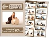 nbf Natural Birth & Fitness Birthing Ball with Pump 55/65/75cm Anti-Burst Pale view 5