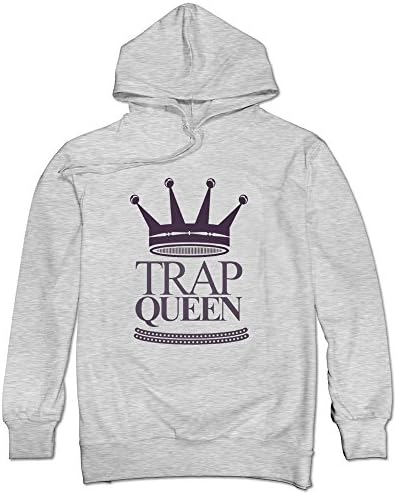 CRIS 2015 Fetty Wap Trap Queen Logo Hooded Sweatshirt Ash For Men