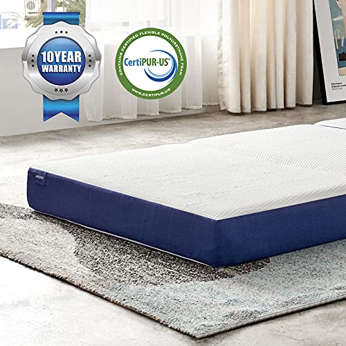 JINGWEI Folding Mattress, Trifold Memory Foam Mattress Topper with