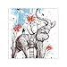 Custom Beautiful Modern Art Abstract Painting Elephants And Flowers Canvas Print 16