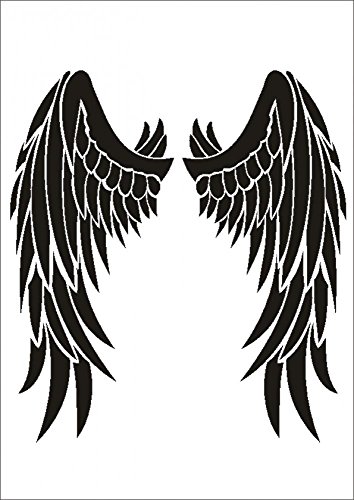 UMR-Design W-207 Angel Wings Textil- / wallstencil Size A5