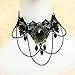 Gothic Black Lace Choker Necklaces with Pendant for Women/Girls Wedding Party Costumes Jewelery Cosplay Christams Gifts (JL-150)