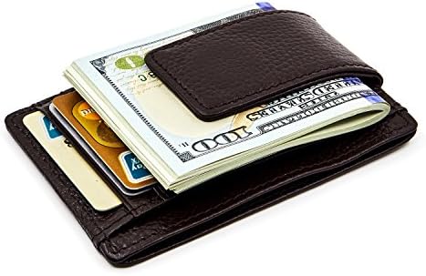 Andoilt Genuine Leather Front Pocket Wallet Card Holder RFID Blocking