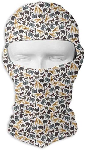 Hoklcvd Urban Animals White Ditsy Full Face Mask Sun Dust Wind Protection Durable Breathable Seamless Face Mask Bandana New7