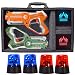 DYNASTY TOYS Capture The Flag | Glow in The Dark Yard Games for Adults and Families. Includes 2 Player Laser Tag Set and Target Shooting Cubes.