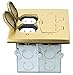 ENERLITES-705549-C Enerlites Floor Box Kit, 2 Gang 20A Tamper / Weather Resistant Duplex Receptacles, UL Listed - Brass