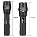 Alonefire led high powered tactical flashlight ultra bright handheld torch adjustable focus 5 modes G700 kit with rechargeable 18650 Battery flashlight keychain for home sports camping outdoors