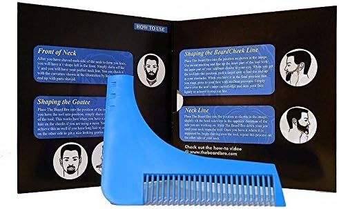 Men's Beard Shaping Tool Template for Perfect Symmetry and Lines (Blue) by California Beards