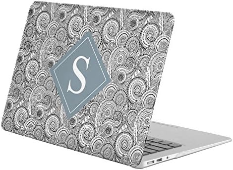 [ S - INITIAL ] [ Name Monogram Full Body Hard Case ][ Apple Macbook Pro 13-inch (Model: A1706/A1708) with / without Touch Bar (Released Oct 2016) ] - [ Artsy Wind ]