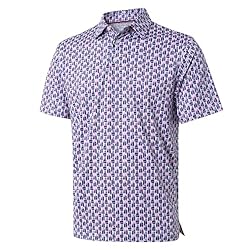 Men's Golf Shirts Dry Fit Short Sleeve Print