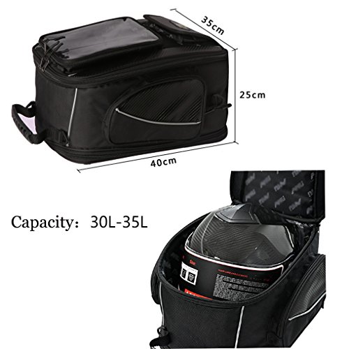 image for SEEU Sport Motorcycle Tail Bag, Tank Bag, Multifunctional Seat Storage