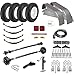 Rockwell American Trailer Parts Kit – Tandem 3,500 lb Electric Brake & Idler Axle – 5 on 4.5 Bolt Pattern – Trailer Build Kit – 95” Hub Face / 80” Spring Center – 7,000 lb Capacity