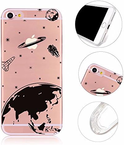 iPhone 8 Case, QianYang Cartoon Painted Painting Space Case for iPhone 7 / iPhone 8 Cover Soft Flexible TPU Silicone Shell