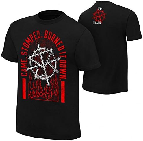 Step Shoes Black Cotton Round Neck WWE t Shirts for Men Seth Rollins
