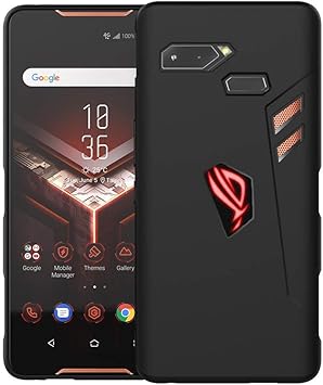 NEWZEROL para la Caja del teléfono ASUS Rog [con Recorte del Disparador de Aire] Frosted Recorte del Logotipo RGB Negro Funda de Gel TPU Cubierta Soft Mate: Amazon.es: Electrónica