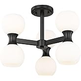 Z-Lite 494-6SF-MB Artemis Semi Flush, 6-Light 360 Total Watts, Matte Black