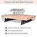 JS HANGER Pants Hanger Unfinished Wooden Grain with 2-Adjustable Clips Mark Free Tips, 10 Pack.