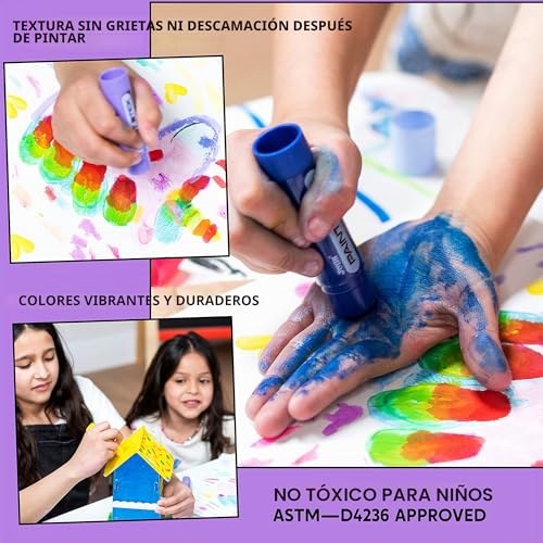 JOYIN 36 Tempera Washable Stick, Paint for Children 3 Years, Colorful Tempera Paint Stick, Creative Painting Gifts for Children