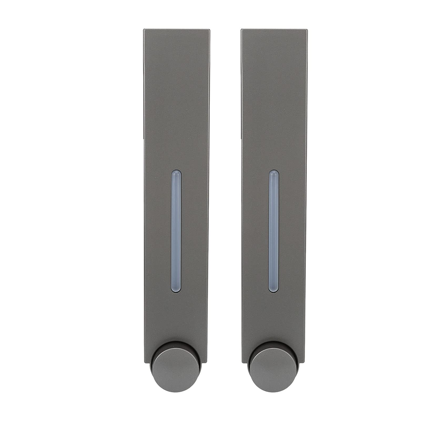 Tissting Shower Shampoo Dispenser, No Drill Shower Soap Dispenser, Wall Mounted Manual Soap Dispenser for Home, Bath, Kitchen, Hotels, Restaurants. Shower and Lotion Dispenser(Gray 2 Cup)