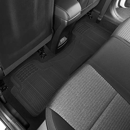 BDK ProLiner Floor Mats for Cars Trucks SUV, Black 3Piece Heavy Duty