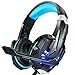 INSMART Gaming Headset,PS4 Headset with Noise Reduction, LED Light, Stereo Bass Surround, Soft Memory Earmuffs, Gaming Headphones with Mic for Laptop Mac Nintendo Switch Xbox One