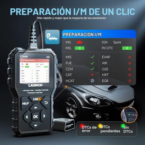 Launch CR529 Diagnosis Interface Code Reader OBD2 Reader and Off Error Light Engine Real Time Data Emissions Test O2 Sensor and EVAP Test