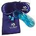 Sleeping Silk Eye Mask By Simple Health, Sleep & Insomnia Blindfold Contoured for Men, Women, Girls, Kids and for Travel, Puffy Eyes & Dark Circles, Free Ear Plugs & Carry Pouch (1 Pack (Blue))