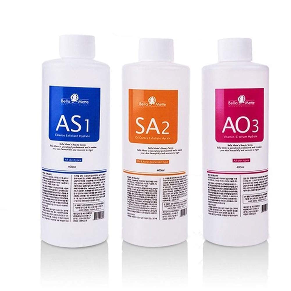 Aqua Peeling Solution AS1 SA2 AO3 de machine de beauté de solution anti-vieillissement liquide hydratant de nettoyage en profondeur,