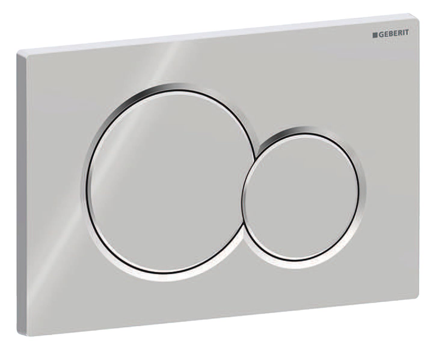 Geberit 115.770.21.5 Sigma01 Dual Flush Push Button Plate, Gloss Chrome
