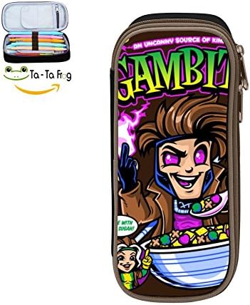 Gambites Cereal Pencil Case Pen Bag Makeup Pouch Durable Students Print Girls Stationery With Double Zipper
