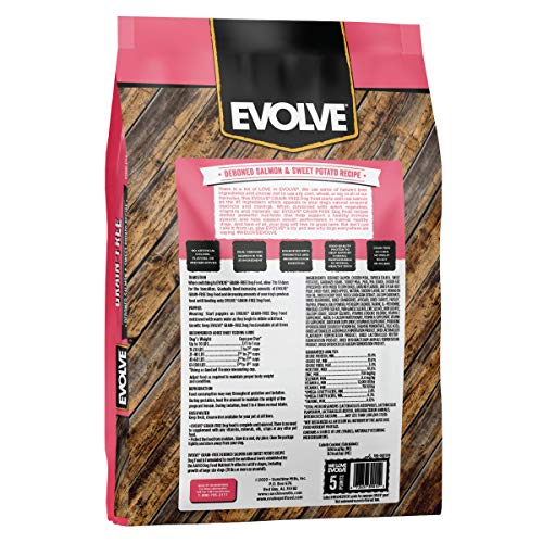 EVOLVE GRAIN FREE DEBONED SALMON & SWEET POTATO RECIPE DOG FOOD, 3.5 LB.