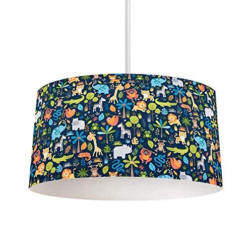 azul Montaje en la jungla Dormitorio de los niños Pantalla de