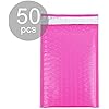 Fu Global 4x8-Inch Poly Bubble Mailer Pink Self Seal Padded Envelopes Pack of 50