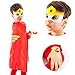 Dropplex Superhero Costumes for Kids - 4 Capes and Masks - Glow Wonder Woman Logo Toys for Boys and Girls - Birthday Gifts and Party Supplies for Kids