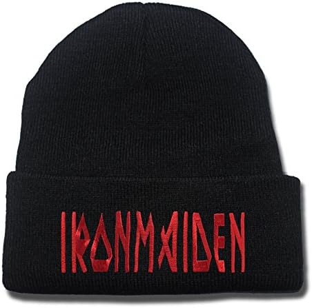 Iron Maiden Rock Band Logo Beanie Fashion Unisex Embroidery Beanies Skullies Knitted Hats Skull Caps