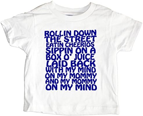 U.S. Custom Ink Boy's Rollin' Down The Street Royal Blue Graphic Toddler T-Shirt White (2T)