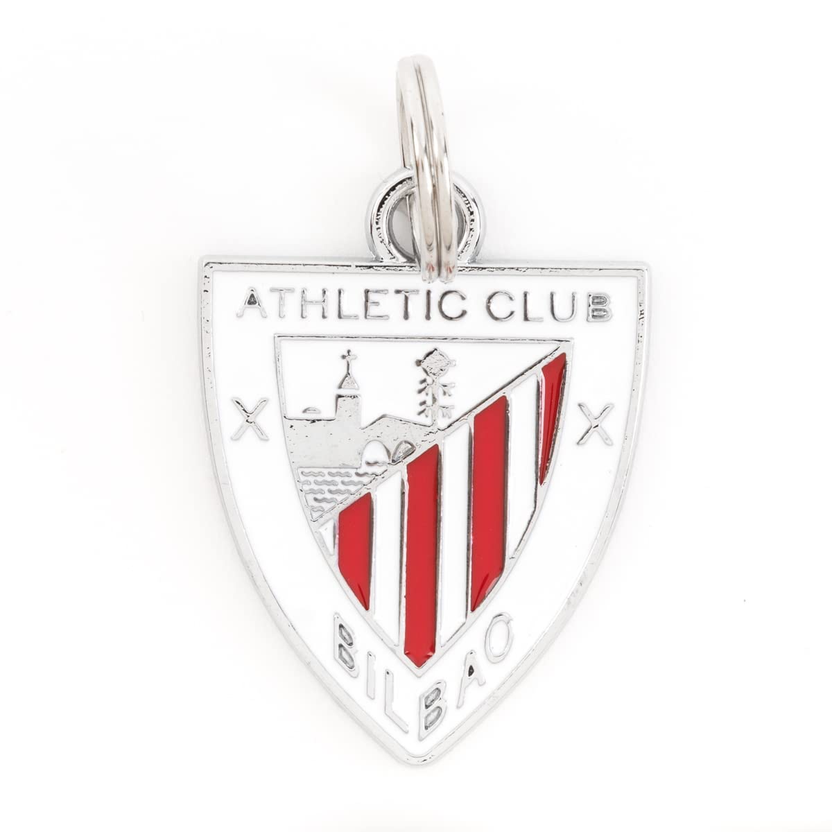 Athletic Club - Team Mascot Name Tag, Pet, Red/Silver