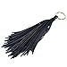 ZOONAI Women Leather Tassel Keychain Car Keyring Holder Bag Wallet Purse Decorations