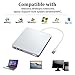 DohonesBest DVD Drive USB 3.0 External CD Drive, Classic Silvery External DVD CD Player & CD DVD +/-RW Writer/Rewriter High Speed Data Transfer for PC Laptops,Desktops,Notebooks Support Window10/ iOS