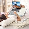 autumndeer Laptop Stand Computer Desk, Adjustable Laptop Table, Bed Tray, Lap Desks Bed Table for Eating, Bed Desk…