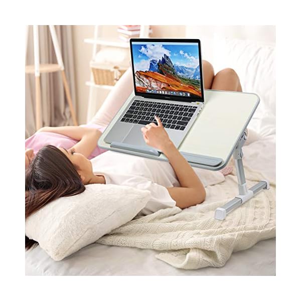 autumndeer Laptop Stand Computer Desk, Adjustable Laptop Table, Bed Tray, Lap Desks Bed Table for Eating, Bed Desk…